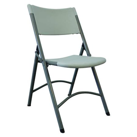Folding Chair, Blow Molded, White MPN:4NHN5