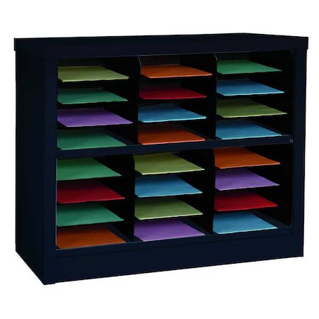Horizontal Literature Organizer 24 Compartments, Black MPN:5CRX9