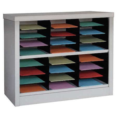 Horizontal Literature Organizer 24 Compartments, Tan MPN:5CRY1