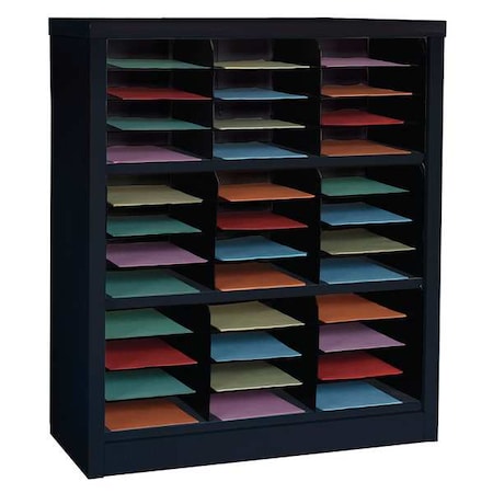 Horizontal Literature Organizer 36 Compartments, Black MPN:5CRY2