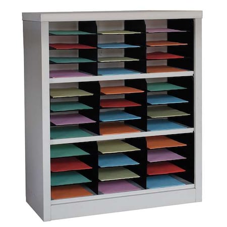 Horizontal Literature Organizer 36 Compartments, Tan MPN:5CRY4