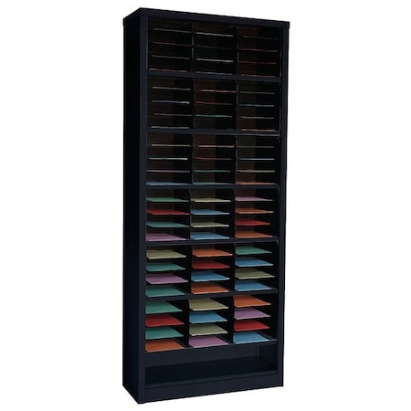 Vertical Literature Organizer 72 Compartments, Black MPN:5CRY5