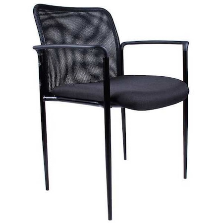 Guest Chair, Black Seat, Black Back, 24