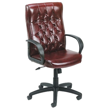 Executive Chair, Vinyl Oxblood Burgundy, Height 42-1/2