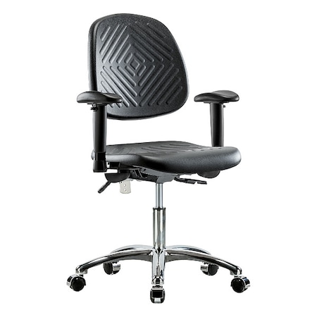 Clean Room Chair Ergonomic Chair, Adjustable Arms, 17-1/2