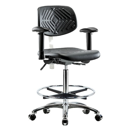 Clean Room Chair Ergonomic Chair, Adjustable Arms, 24-1/2