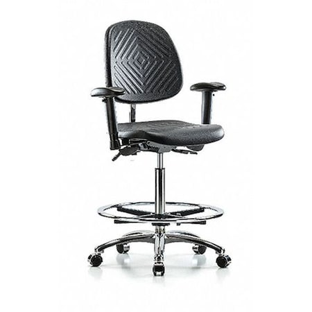 Clean Room Chair Ergonomic Chair, Adjustable Arms, 24-1/2