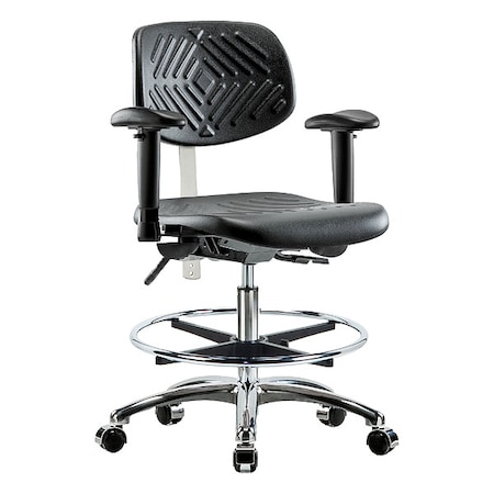 Clean Room Chair Ergonomic Chair, Adjustable Arms, 20-1/4