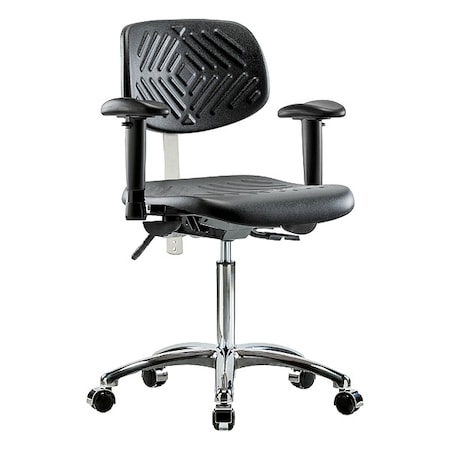 Clean Room Chair Ergonomic Chair, Adjustable Arms, 20-1/4