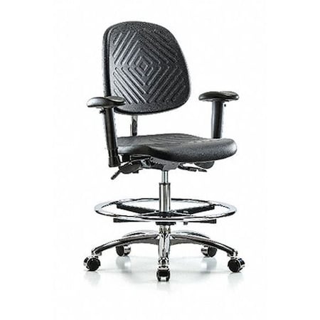 Clean Room Chair Ergonomic Chair, Adjustable Arms, 20-1/4