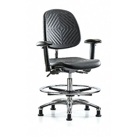 Clean Room Chair Ergonomic Chair, Adjustable Arms, 20-1/4