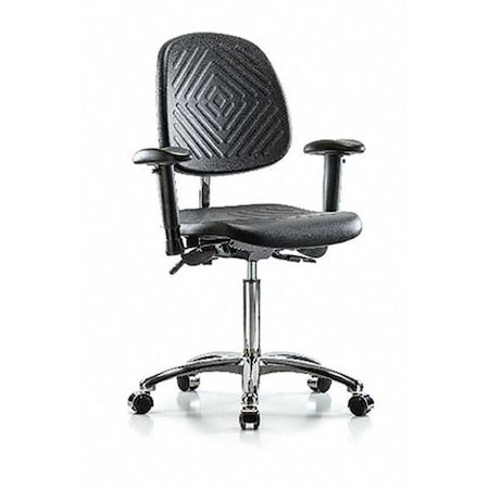 Clean Room Chair Ergonomic Chair, Adjustable Arms, 20-1/4
