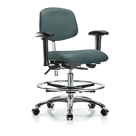 Clean Room Chair Ergonomic Chair, Adjustable Arms, 21-1/2