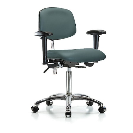 Clean Room Chair Ergonomic Chair, Adjustable Arms, 21-1/2