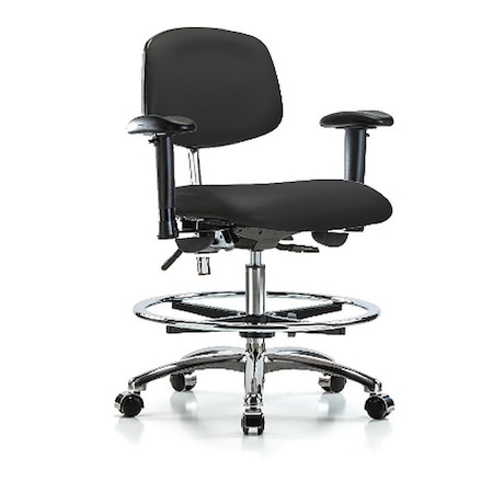 Clean Room Chair Ergonomic Chair, Adjustable Arms, 21-1/2
