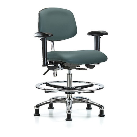 Clean Room Chair Ergonomic Chair, Adjustable Arms, 21-1/2