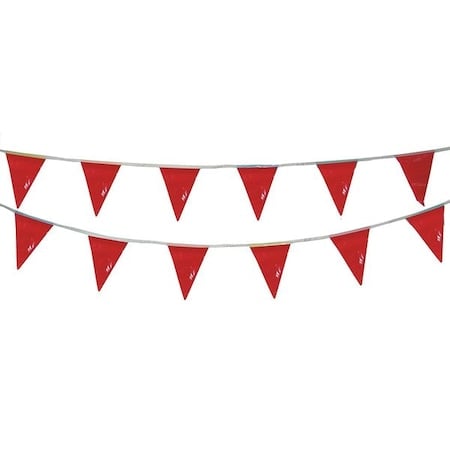 Pennants, Vinyl, Red, 60 ft. MPN:1EKR5