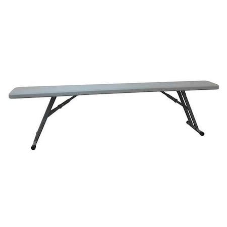 Bench, w/ Folding Legs, Blow Molded, Gray MPN:12F617