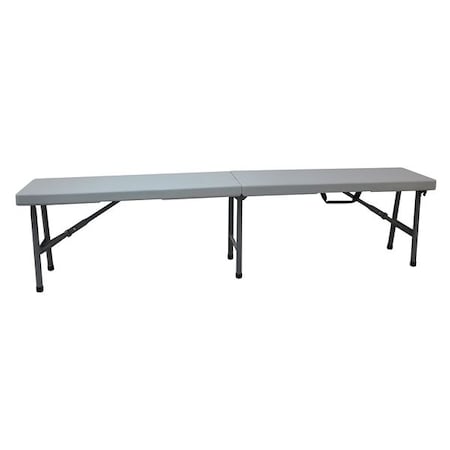 Bench, Center Folding, Blow Molded, Gray MPN:12F619