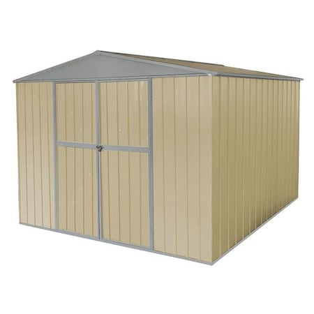 492 cu ft Steel Outdoor Storage Shed, Beige MPN:13X112