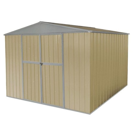 653 cu ft Steel Outdoor Storage Shed, Beige MPN:13X115