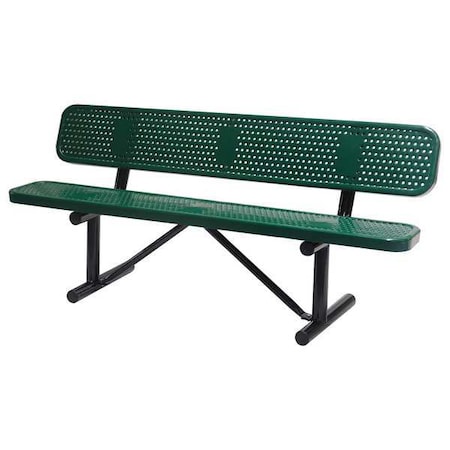 Outdoor Bench, 72 in. L, 31 in. H, GRN MPN:4HUU3