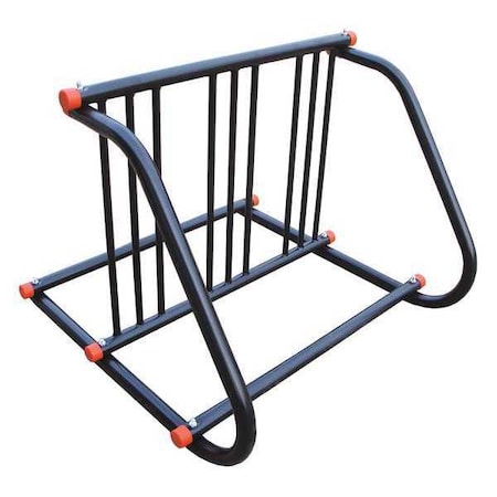 Bike Rack, 2-Sided, 6-Bike, 39-1/2 in., Blk MPN:9AH38