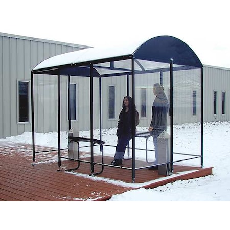 Outdoor Bench, 12 in. L, Black, Aluminum MPN:BH01