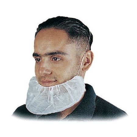 Beard Net, Polypropylene, Universal Dia., White, Universal, 1000 PK MPN:15803