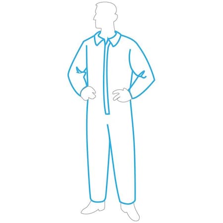 Collared Disposable Coveralls, M, Wht, PK25 MPN:18120 M