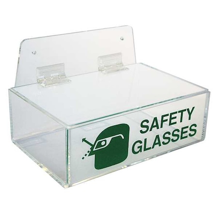 Eyewear Dispenser, Tray, 6 Pairs, Acrylic, 5 7/8 in H x 9 in W x 6 in D, Clear, 1 Box MPN:23Z418