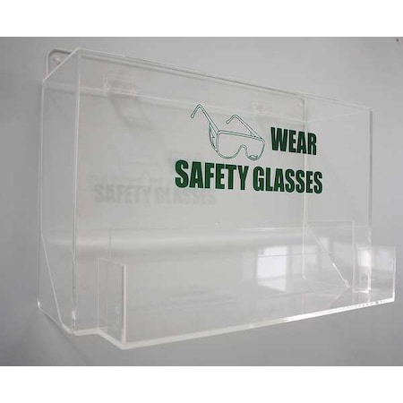 Eyewear Dispenser, Tray, 35 Pairs, Acrylic, 12 7/8 in H x 18 in W x 8 in D, Clear, 1 Box MPN:23Z419