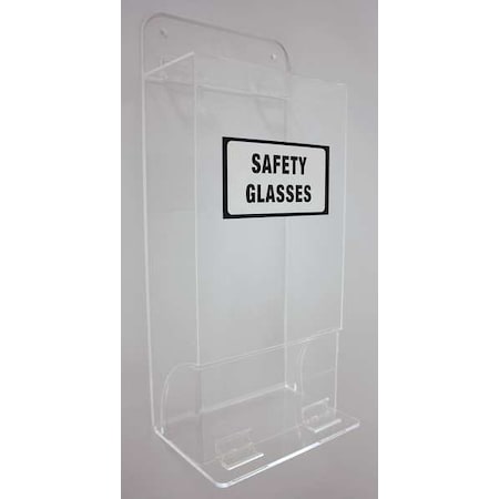 Eyewear Dispenser, Stack Tower, Holds Up to 25 Pairs, Acrylic, Wall Mount, 18 in H x 8 in W, Clear MPN:23Z421