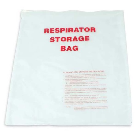 Respirator Storage Bag with Zipper, PVC, 16 in L x 14 in W MPN:30E982