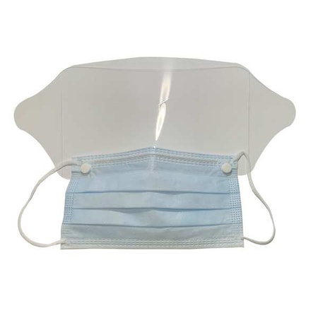 Face Mask with Eye Shield, Flat-Fold, Single, Adjustable, Metal Nose Clip, Universal, 25 PK MPN:3300