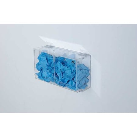 Glove Dispenser, PETG, Holds (144) Gloves, Clear, 7 in H x 13-1/4 in W x 4-1/2 in D MPN:3RZT4