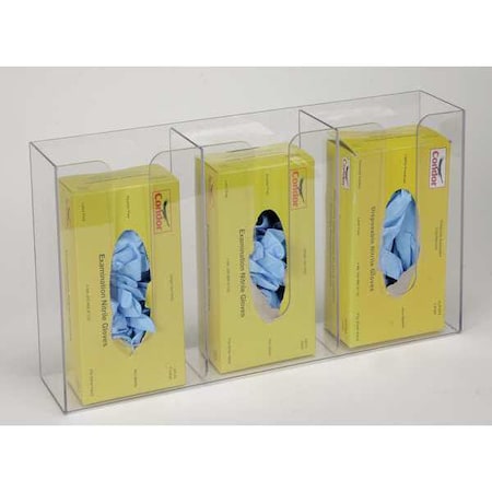 Glove Dispenser, PETG, Holds Boxed, Loose or Packaged Gloves, Clear MPN:4DKT9