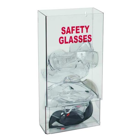 Protective Eyewear Dispenser, Stack Tower, 25 Pairs, PETG, 15 3/4 in H x 8 in W x 4 in D, Clear MPN:4GMR5