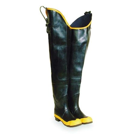 Men's Hip Wader, Steel Toe, Black/Yellow, 11, PR MPN:5T257