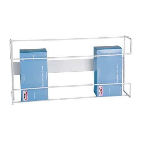 Glove Dispenser, Enamel Coated Steel Wire, Holds (4) Boxes, White, 10-3/4