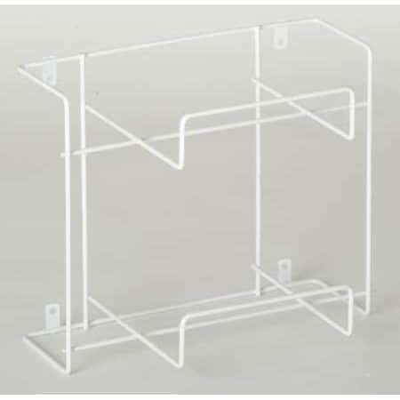 Glove Dispenser, PVC Coated Steel, Holds (2) Boxes, White, 9-1/4