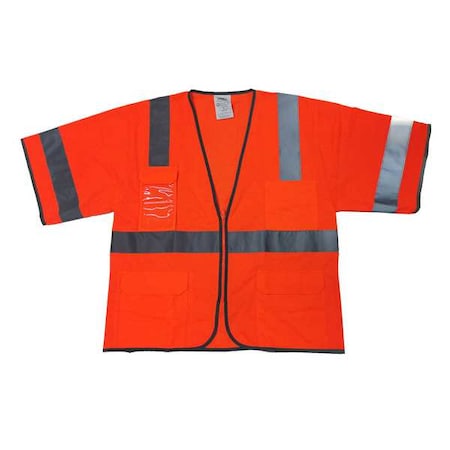 High Visibility Vest, Orange/Red, M MPN:786F18