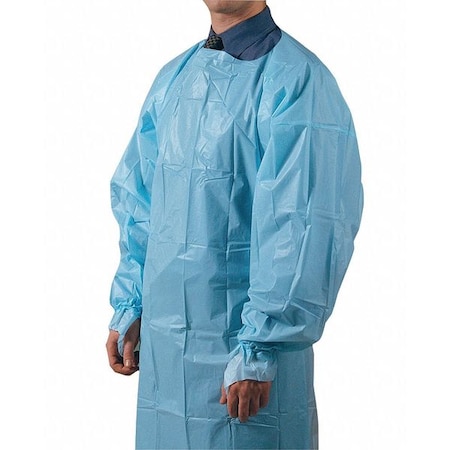 Lightweight Disposable Gown, Polyethylene, 48 in, Blue, Universal, 15 PK MPN:8572