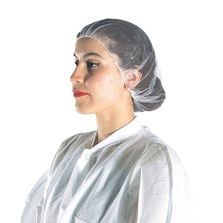 Hairnet, Nylon, 24 in Dia., White, L, 1000 PK MPN:A1924W/C