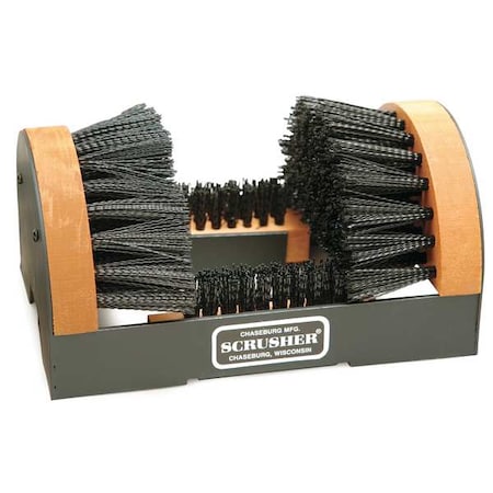 Boot Brush, Scraper, Boot and Shoe Scrubber, With Base Frame, Black MPN:H1