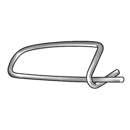 Standard Duty Without Coil Safety Pin, 3/64 in Dia, 1-1/2 in Lg, 0.047 in Wire Dia, 1-53/64 in Shank Lg, 100 PK MPN:2UJG7