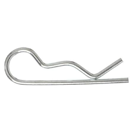 Cotter Pin, Bridge, 1/8 in Pin Dia, 2-7/8 in Shank Lg, Steel, Zinc Plated Finish, 25 PK MPN:2UJP2