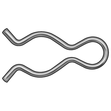 Bridge Cotter Pin, 1/32 in Dia, 5/8 in L, Stainless Steel, 100 PK MPN:2UJR6
