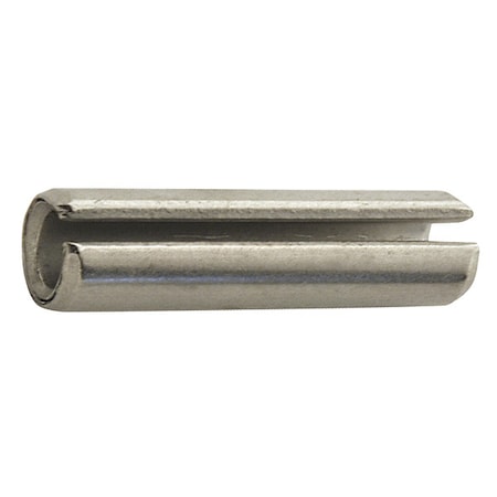 Slotted Spring Pin, 1/4 in Outside Dia, 1-5/8 in L, Stainless Steel, 25 PK MPN:5BY68
