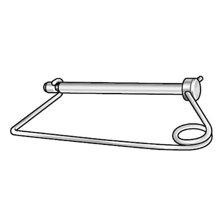 Coiled Tension Snap Safety Pin, 3/4 in Dia, 6 in Lg, 0.177 in Wire Dia, 4-51/64 in Shank Lg, 1 PK MPN:5VU97